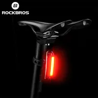 Rockbros الدراجة ضوء الدراجة الخليط الخليط الخليط LED USB القابلة لإعادة الشحن السلامة الخلفية ضوء ركوب التحذير الدراجة الضوء الخلفي 220811