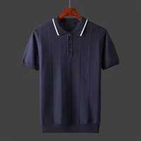 Herren-T-Shirts Minglu mercerisierter Baumwoll männlicher Luxus gestrickt Kurzarm Casual Herren T-Shrits Mode Slim Fit Loose Man 8xlmen's's