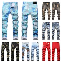 22SS autumn new Men's brand Designers Jeans Distressed Ripped BikerS Slim Fit Motorcycle Biker Denim Mens Leisure fashion high quality D2 Jeans