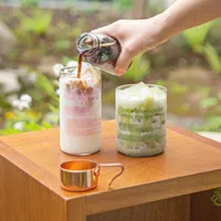 Glazen tuimelaar Koreaanse stijl Engelse letter glazen mok hittebestendig glas heldere tuimelaar Waterbottle Tea Cup koffie mug tumblers