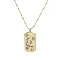 Kedjor Klassiska mässing Gold Fiiled Dog Taggar Pendant Necklace For Men Women Star Engraved Fashion Jewelry WholesalChains