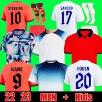 Foden voetbalshirts 2022 Kane Sterling Grealish Rashford Mount Bellingham Sancho 22 23 National Football Shirt Men Kids Kit Unif