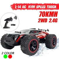 114 70Km h 2WD Remote Control Off Road Racing Cars Vehicle 2 4Ghz Crawlers Electric Monster RC Car Y200414265k