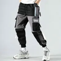 Marchwind Brand Designer Ribbons Harem joggers Men Cargo Pants Streetwear Hip Hop Jobicets Track Track Pants Male Harajuku Fashion253U