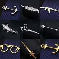 Creative Funny Men Trey Clip Stainless Steel Metal Metal Pin elegante Fashion Tie Bar Party Wedding Gifts for Bussiness210m