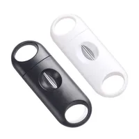 Cigar Scissors Stainless Steel V-Blade Cigar Cutter Metal Cut Devices Tools Smoking Accessories Plastic 2 Colors