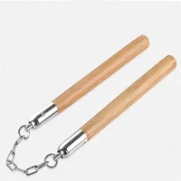 Fashion New Kungfu Bruce Lee Nunchaku Wood Fitness Martial Arts Stage show Exercise Supplies1929