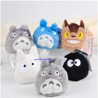 Set of 6PCS My Neighbor Totoro Mini Plush Pendants Toys Totoro Cat Bus Kurosuke Beans Filled Plush203R