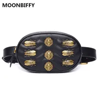 Hbp Waist Bags Bag Women Rivets Fanny Pack Luxury Brand Fashion Velvet Leather Chest Belt Handbag Red Black Hight Quality 220811