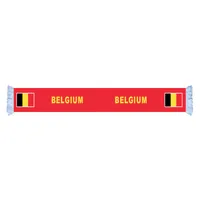 Belgium Sur Factory suministro buen precio Poli￩ster Flagal de sat￩n Bufanda Country Nation Los fan￡ticos de los juegos de f￺tbol de los juegos de f￺tbol tambi￩n se pueden personalizar
