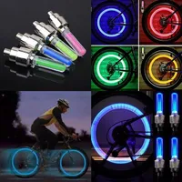 Party Favor Wheel LED Flash Light Car Tire Valve Stems Caps Cykel Motorcykel 2st