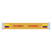 COLOMBIA Factory Supply Good Price Polyester Satin Flag Scarf Country Nation Football Games Fans Scarf Also Can be Customized