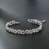 Bilezik Bileklik Tasarımcı Mücevherleri Weimanjingdian Marka Varış Yüksek kaliteli kalp şekli kübik zirkonya cz Crystal gelin düğün bilezikleri