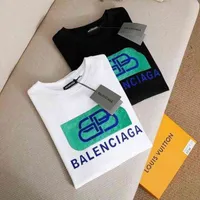 Mans T-shirts Designer Shirt Balecigas Europe Station New Paris BB Home Letter Printing tredimensionell sommar kortärmad koreansk mångsidig t-shirt