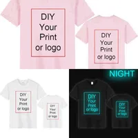 Пользовательская дизайнерская футболка Women Diy Photo Brand Tops Tees Mens Clothing для мужчин Детская футболка Summer Kids Негабаритная Tshirt1 22H0818