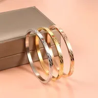 18K золотые из нержавеющей стали модные браслеты для мужчин Женщины геометрия блестящая хрустальная роскошная дизайнерская дизайнерская ювелирные изделия подарок