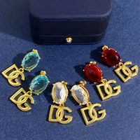 Moda Nuevo collar de diseño de collar Arete Hops G Letras brillantes de 18K Gold Women Collar Joyería D-- 036