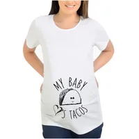 T-shirt féminin Europe et États-Unis 2022 Tshirt de maternité d'été Les femmes enceintes impriment les femmes à manches courtes