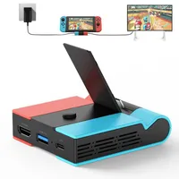 Hubs Portable Switch Dock för TV -adapterdockningsstationstillbehör som laddar hostusb USB