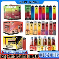 Bang Pro Max Switch XXL Duo Disponibla elektroniska cigaretter 2 i 1 enhet 8ml PODS 1100mAh 2000 2500 Puffs Vape