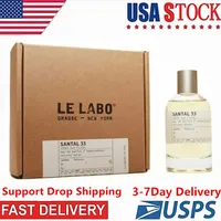 Le labo nötr parfüm 100ml santal 33 eau de parfum kalıcı koku ABD 3-7 teslimat için iş günü iş günü