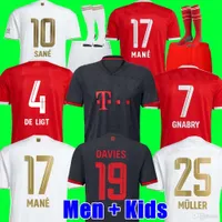 22 23 Jerna de futebol do Bayern de Munique de Ligt SANE 2022 2023 Camisa de futebol Hernandez Goretzka Camisa de Futebol Top Tailand Men Kits Kits Kimmich fãs Jogador