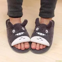 Tofflor Totoro tecknad plysch vinterpar barns vackra hem chinchillor icke-halk sovrum varma shoesslippers