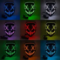 Cosmaske Halloween LED -Maske Masque Masquerade Party Masken helles Leuchten in den dunklen lustigen Masken Cosplay -Kostümversorgung