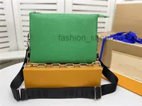 Bolsas de grife de luxo Coussin MM Khaki no conjunto completo M57782 Bolsa Bolsa Crossbody Bag