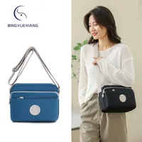 Evening Bags Solid Color Design 2022 Ladies Shoulder Bag Fashion Small High Quality Nylon Messenger Mobile Phone WalletEvening