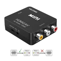 Conectores HDMI Compat￭vel para Av Adaptador de Scaler HD Caixa de conversor composto RCA AV/CVSB L/R VￍDEO 1080P PAL