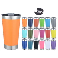 16oz Mugs Stainless Steel Vacuum Insulated Tumbler Party Cup Insulated Stainless Steel Beer Glass with Bottle Opener
