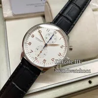 Watch de haute qualité de style 41 mm portugieser chronograph vk quartz mens watch 316l en acier cadran 4 colorides sangle en cuir gestes watc241l