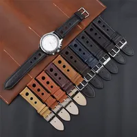 OnThelevel Leather Watch Band 18mm 20mm 22mm 24mm preto marrom de corrida de corrida de corrida artesanal costura rápida relógio de liberação rápida 220819