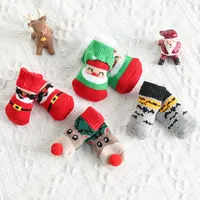 Dog Apparel Pieces Pet Christmas Stockings For Cat Stocking Winter Warm Stretchy DecorationsDog ApparelDog