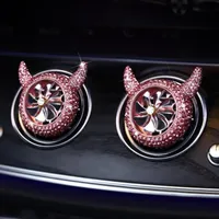 Interi￶rdekorationer Diamond Car Air Freshener Auto Care Parfym Cute Panda Vent Clip Bling Accessories for WomanInterior