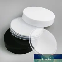 Fashion Travel Travel Vide Blue Cream Jar With Plastic White Black Couges transparentes et Sceau de compagnie 100 ml Jar Pet Cosmetic Container