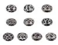 10pcslot Mixed Styles Dia Tibetan Silver Color European Spacer Beads for Charm Bracelets Jewelry Making Accessories F1110