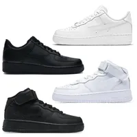 1 Low 07 Chaussures de course pour hommes Femmes Blanc Blanc Black Flax High Sports Sneakers Taille 36-45