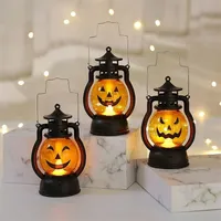 Led Haloween Pumpkin Ghost Lanter Candle Light Halloween Party Decoration for Home Holiday Bar Horror Props Oil Lamp Kids Toy 220819