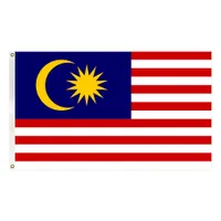 Malaysia Flag Country National Banner 3x5 ft Couleur vive et bannière de décoration extérieure résistante à la fonte avec œillets en laiton