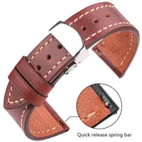Bandas de reloj Genuine Leather Watch Band 18 20 22 24 mm Women Men Vintage Cowhide Band Strap Belt Accessories Despliegue Clap214s