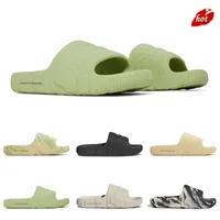 Men Women Adilette 22 Slides Designer Sandals Magic Lime Desert Sand Green Glow Orange Resin Beach Shoes Outdoor Mens Slippers