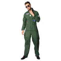 Men Halloween Aviator Pilot Uniform Come Policeman Special Forces Cosplay Carnival Purim Masquerade Role Play Bar Party Dress G220819