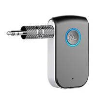 Bluetooth5.0 Car Adapter A16 Bluetooth Receiver Aux Portable Audio Aupters 3.5mm Aux مع الميكروفون