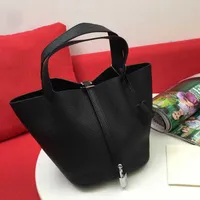 Crossbody bag Classic Vegetable Picotin Lock Female Genuine Leather tote Designer bucket bag