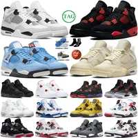 4 Chaussures de basket-ball pour hommes et femmes 4s Military Black Cat Sail Red Thunder White Oreo Cactus Jack Blue University Infrared Cool Grey Mens Sports Sneakers Taille 36-47