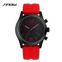 Sinobi Sports Frauenhandgelenk Uhr Uhr Casula Genfer Quarz Uhr Weiche Silikon -Gurt -Modefarbe billiger erschwinglicher Reloj Mujer2918