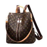 Grande capacidade de mochila vintage fêmea de couro anti-roubo designer bolsas femininas em estilo de bolsa de viagem de alta qualidade
