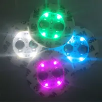 Party Supplies Glow LED Bottle Sticker Coaster Lights Flashing Cup Mat f￶r julfest